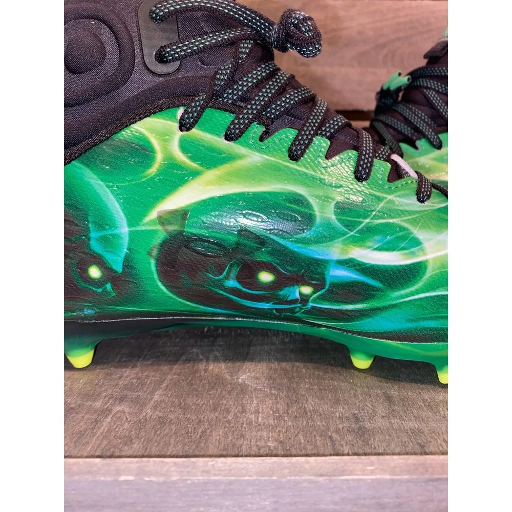 Under Armour UA Spotlight Lux MC 2.0 Football Cleats Sz 10.5 - Slime NWOB - Picture 4 of 9
